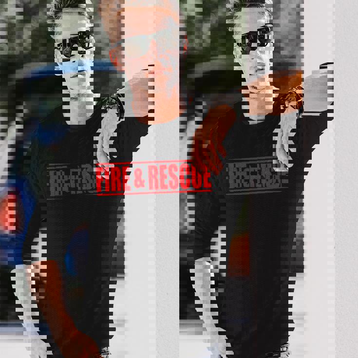 Fire And Rescue 消防士 コスチューム ユニフォーム 長袖Tシャツ 彼への贈り物