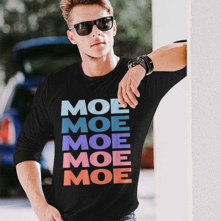 Modern Repeated Text Moe 長袖Tシャツ 彼への贈り物