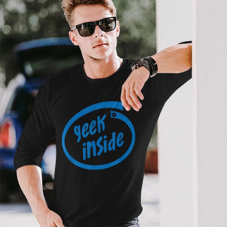 Geek Inside Eccentric Intellectual Tech 長袖Tシャツ 彼への贈り物