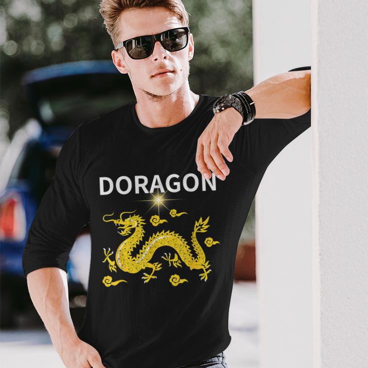 Goldendoragon Good Luck 開運アップ 龍 長袖Tシャツ 彼への贈り物