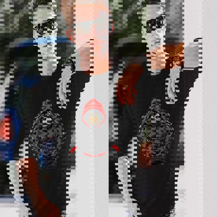 Gorilla Workout Angrytrongcaryilverback Gorilla Gym 長袖Tシャツ 彼への贈り物