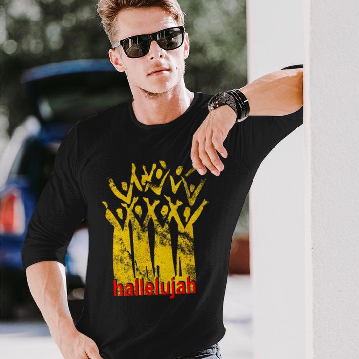 Hallelujah ゴスペル合唱団 歌手 長袖Tシャツ 彼への贈り物