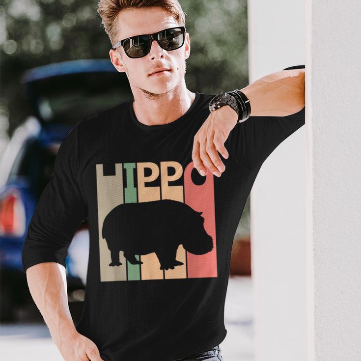 Hippo カバ 長袖Tシャツ 彼への贈り物
