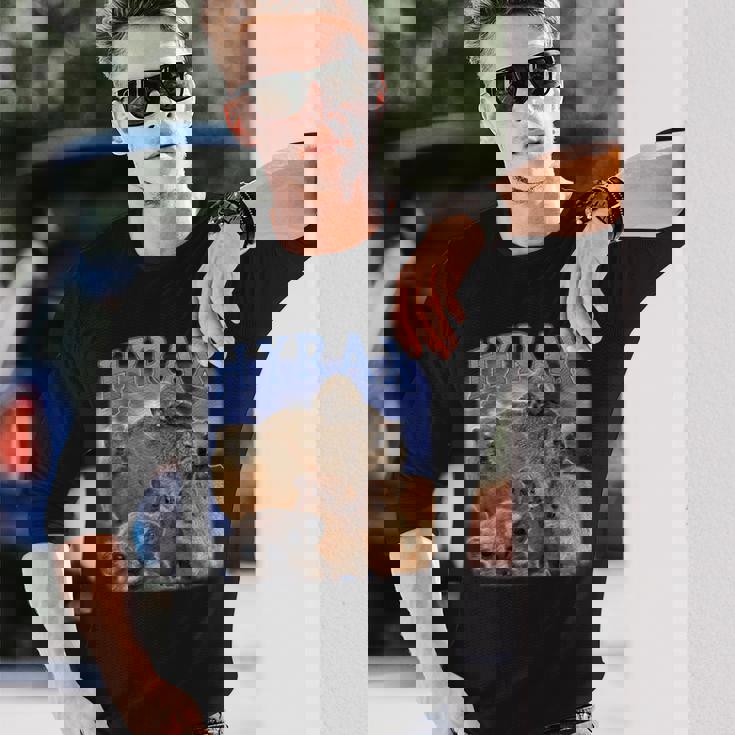 Hyrax Fire Meme Animal Lover ユーモア ロック ハイラックス 長袖Tシャツ 彼への贈り物