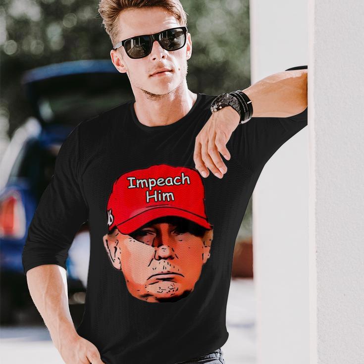 Impeach Trumptupid レッドキャップ ジョーク 民主党員 Usa 弾丸 長袖Tシャツ 彼への贈り物