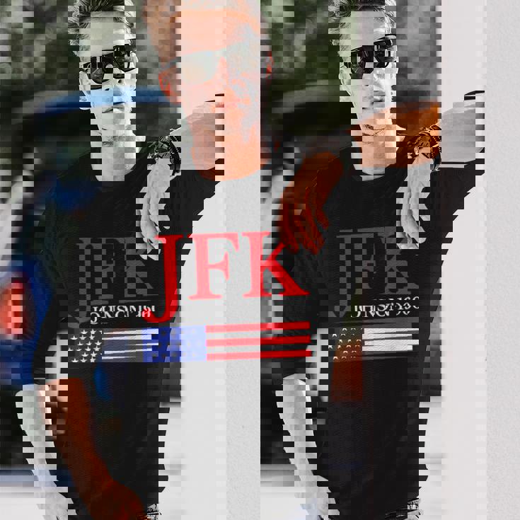 Jfk ヴィンテージ 政治 ジョン F ケネディ ジョンソン 1960 長袖Tシャツ 彼への贈り物