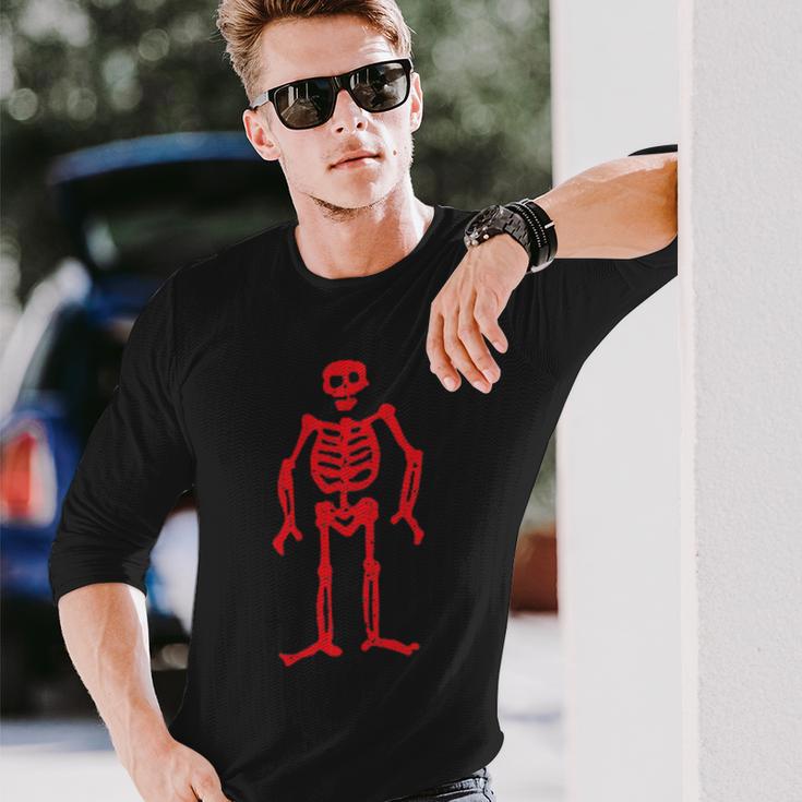 Jolly Roger 海賊旗 レッドスケルトン エドワードロー 長袖Tシャツ 彼への贈り物