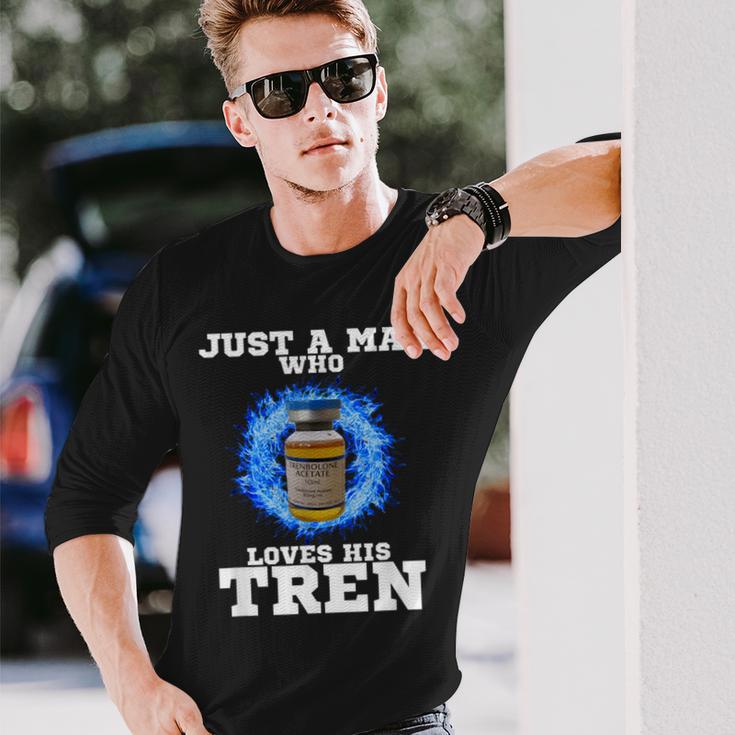 Just A Man Who Loves His Tren 長袖Tシャツ 彼への贈り物