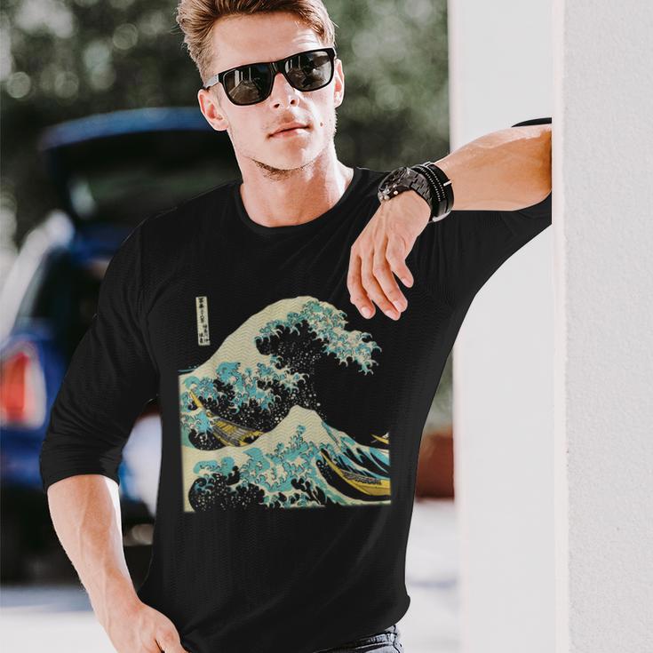 Katsushika Hokusai The Great Wave Off Kanagawa 長袖Tシャツ 彼への贈り物