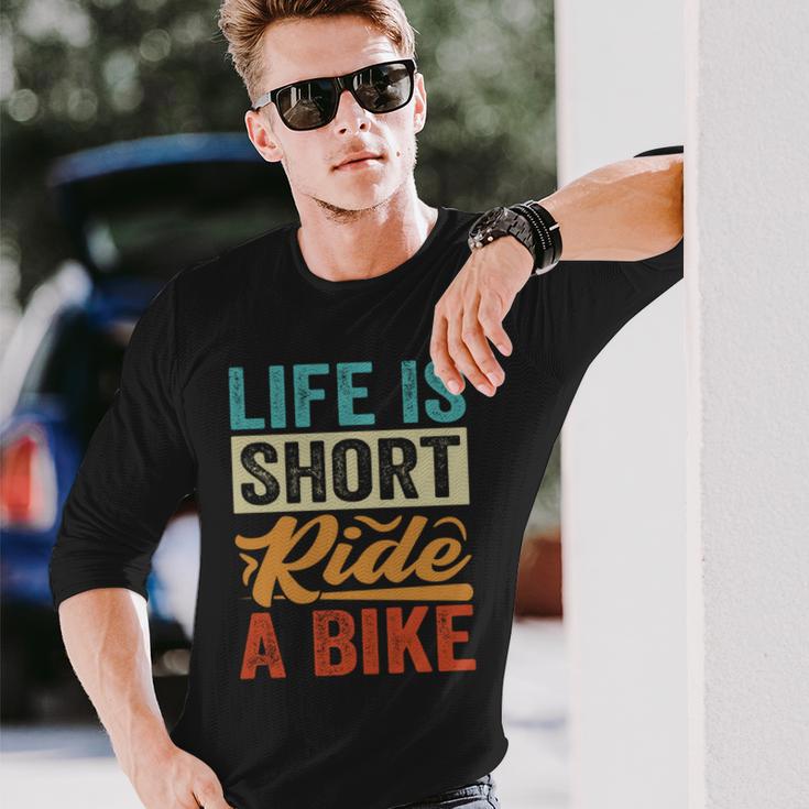 Life Ishort Ride A Bike Motorcycle Rider 長袖tシャツ 長袖Tシャツ 彼への贈り物