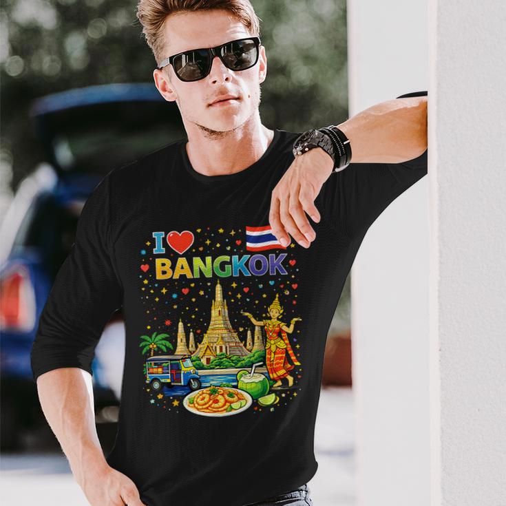 I Love Bangkok タイ旅行お土産 長袖Tシャツ 彼への贈り物