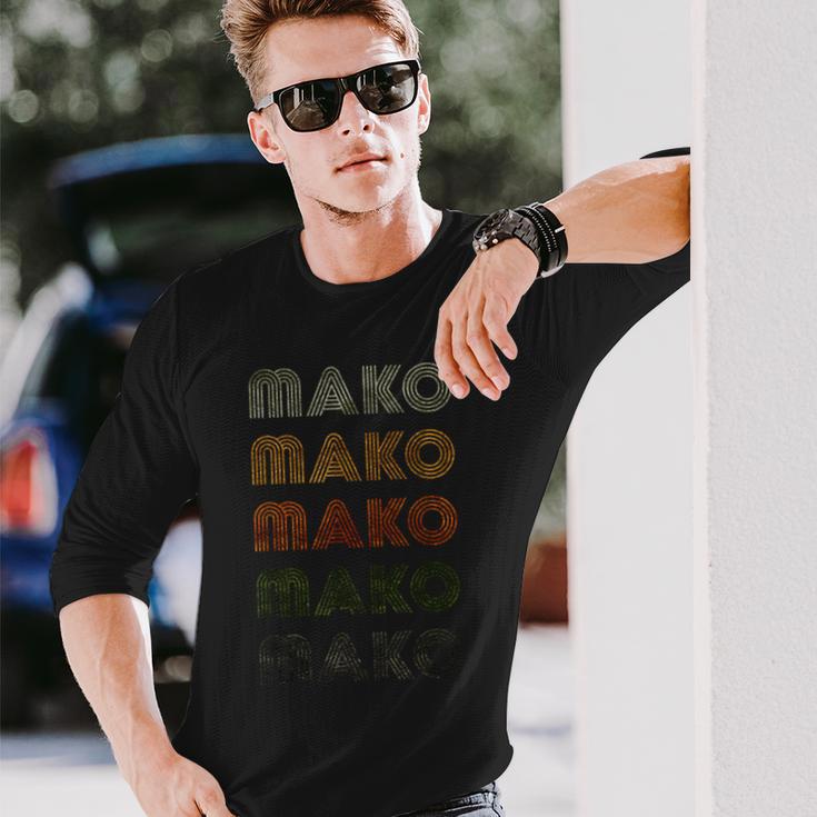 Love Heart Mako グランジ ビンテージスタイル ブラック マコ 長袖Tシャツ 彼への贈り物