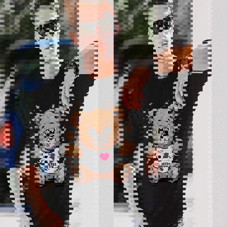 I Love Hiratsuka Teddy Bear 平塚テディベア大好き 長袖Tシャツ 彼への贈り物