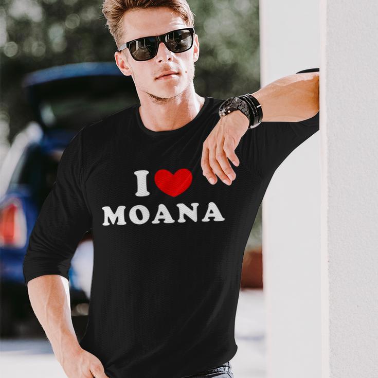 I Love Moana 私は愛する Moana 長袖Tシャツ 彼への贈り物