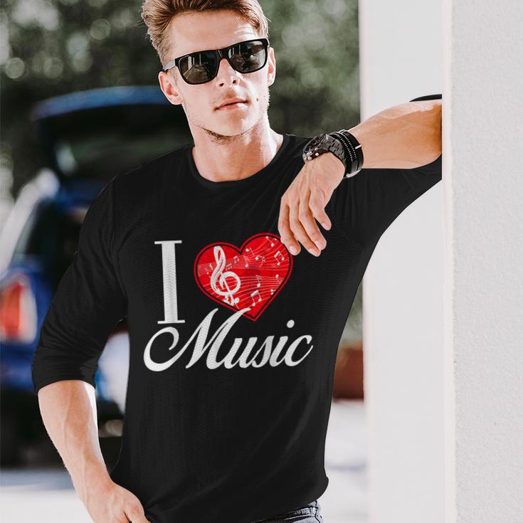 I Love Music D001-0095A 長袖Tシャツ 彼への贈り物