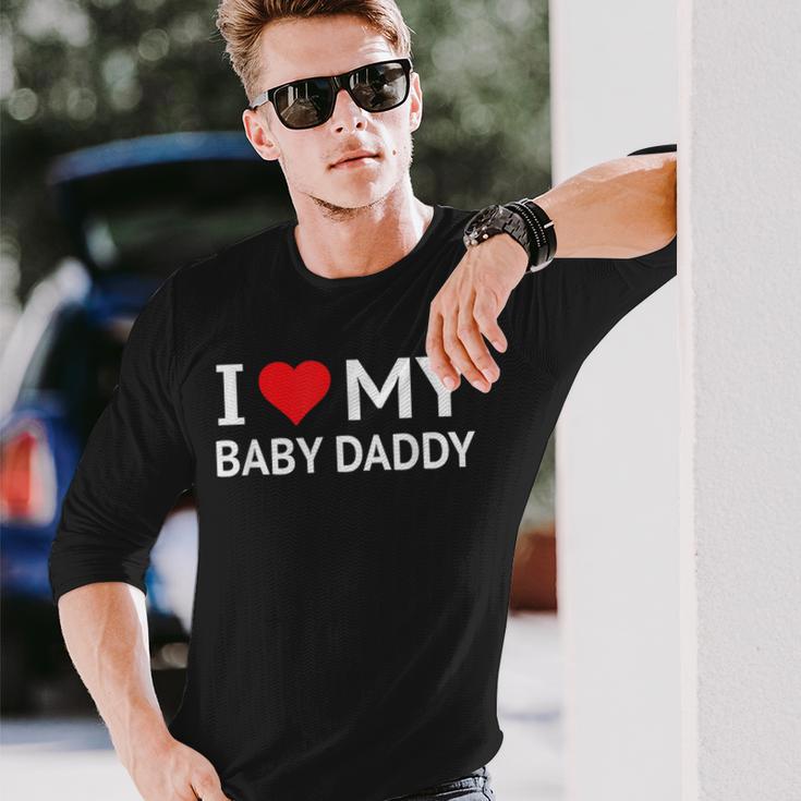 I Love My Baby Daddy 長袖Tシャツ 彼への贈り物