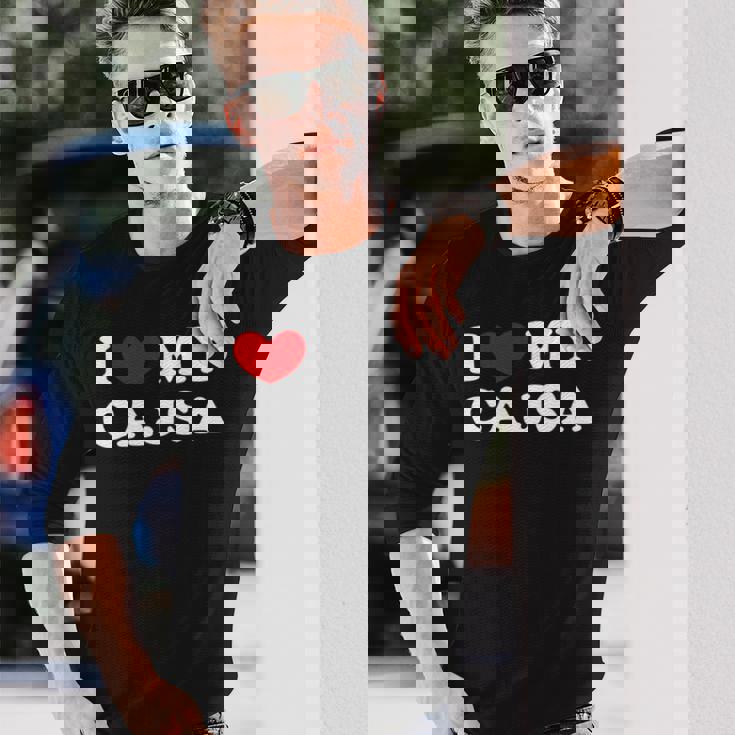 I Love My Cajsa アイ・ラブ・マイ・カジサ 長袖tシャツ 長袖Tシャツ 彼への贈り物