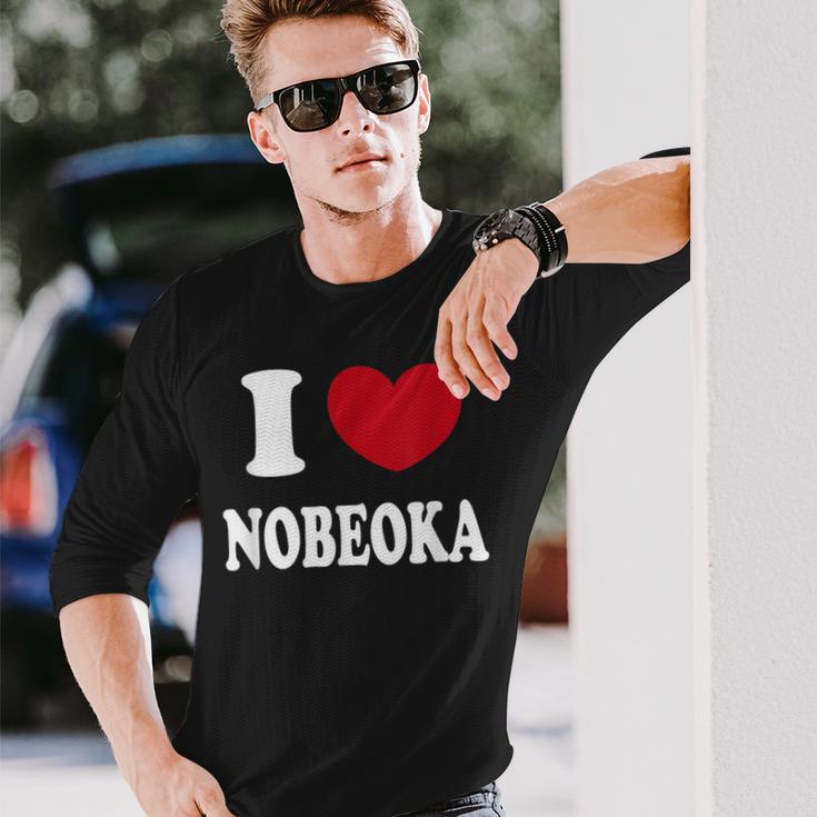 I Love Nobeoka 延岡大好き 長袖Tシャツ 彼への贈り物