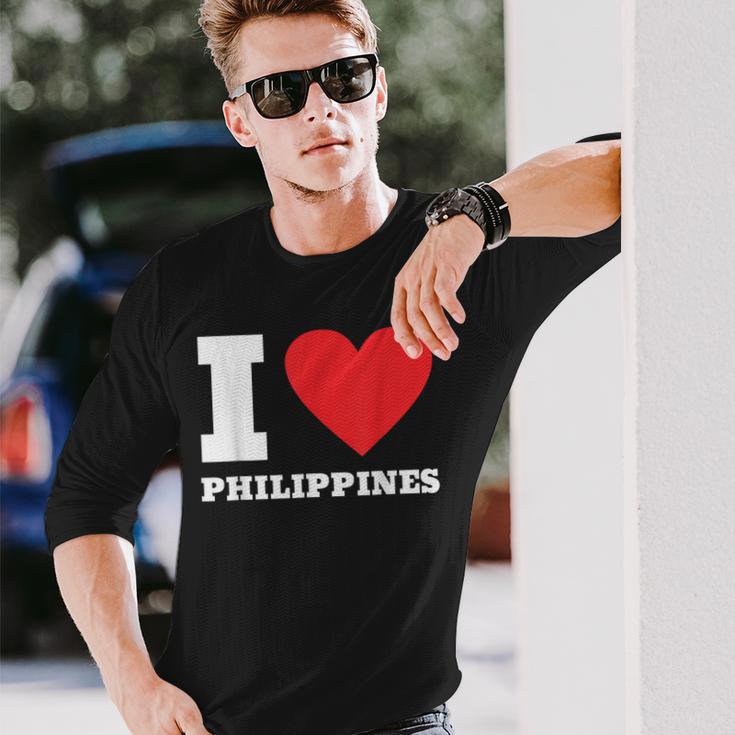 I Love Philippines I Heart Philippines 家族旅行 長袖Tシャツ 彼への贈り物