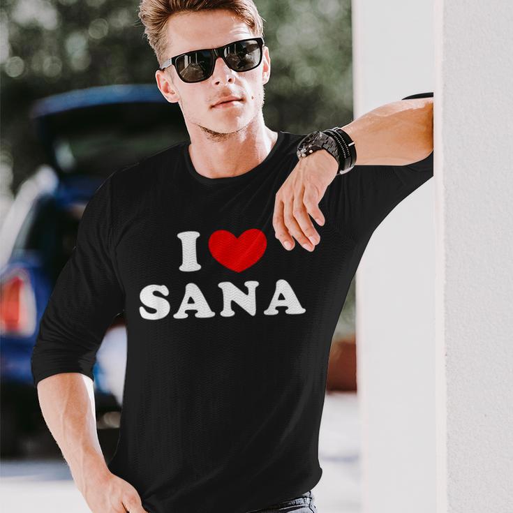 I Loveana 私は愛するana 長袖Tシャツ 彼への贈り物