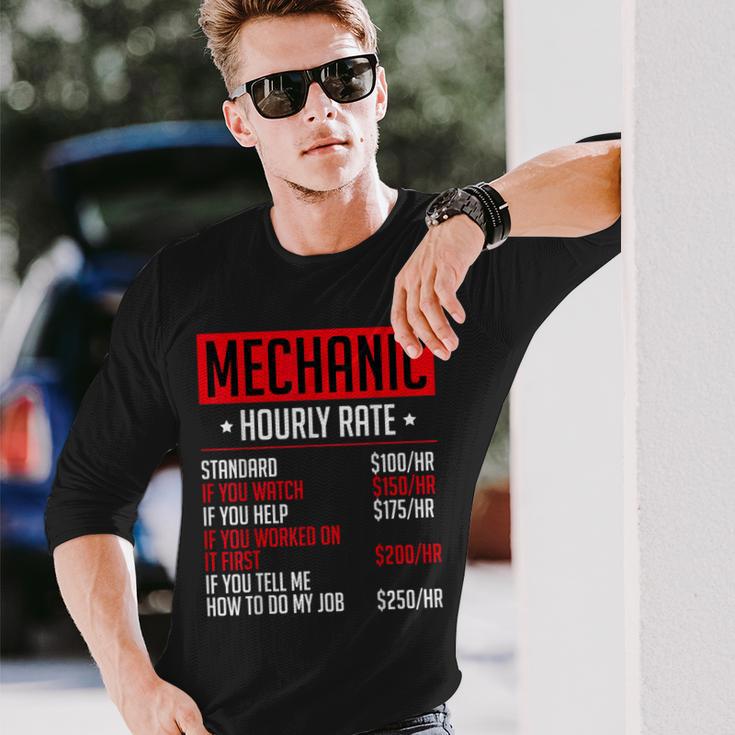 Mechanics Auto Mechanics メカニック 時給 カーメカニック 長袖Tシャツ 彼への贈り物