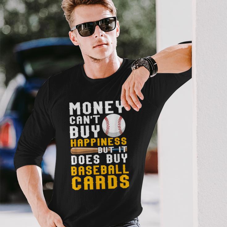 Money Can Buy 野球カード 面白い野球愛好家ファン 長袖Tシャツ 彼への贈り物