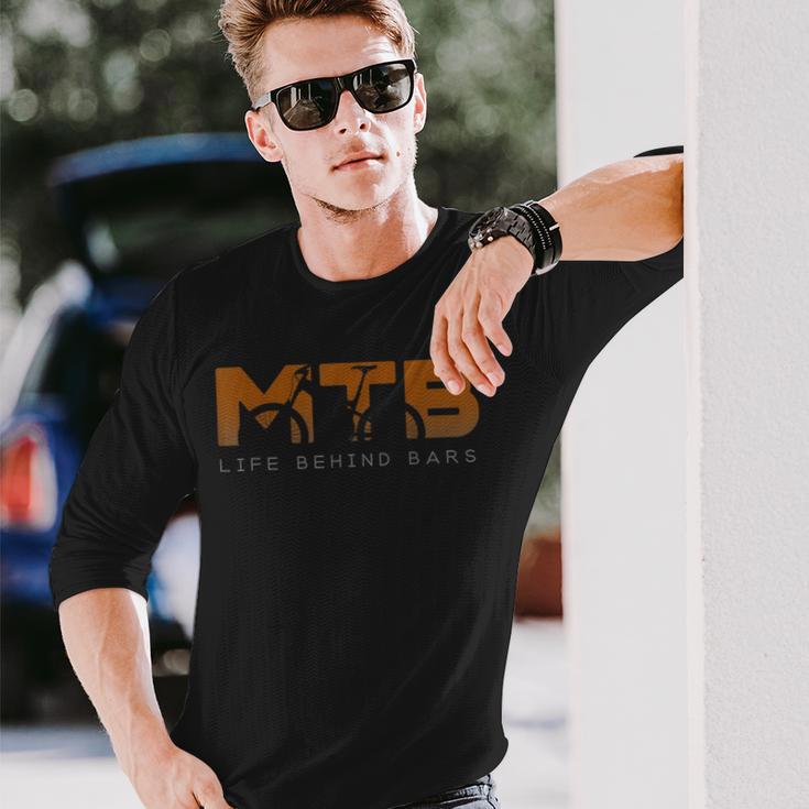 Mtb Life Behind Barsマウンテンバイクシャツ ヴィンテージmtbシャツ 長袖Tシャツ 彼への贈り物