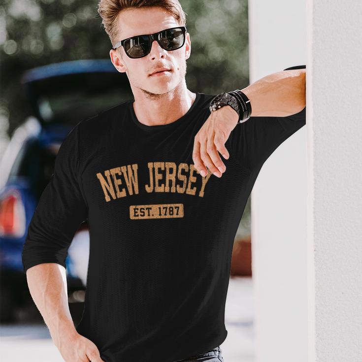 New Jersey Classic Buffintage Text Est1787 長袖Tシャツ 彼への贈り物