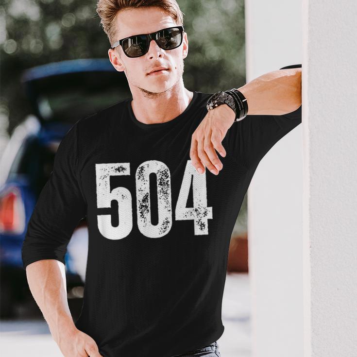 New Orleans 504 Area Code 長袖Tシャツ 彼への贈り物