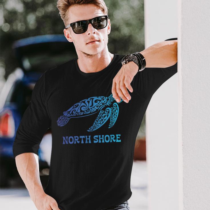 Northhore ハワイ ハワイアン ウミガメ タトゥー トライバルビーチ 長袖Tシャツ 彼への贈り物