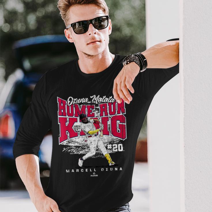 Ozuna Matata Home Run King Marcell Ozuna Atlanta Mlbpa 長袖Tシャツ 彼への贈り物