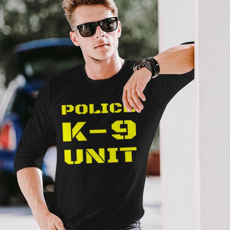 Police K-9ユニット ドッグハンドラー オンデューティー K9 チームオフィサー タクティカル 長袖Tシャツ 彼への贈り物