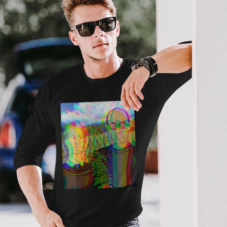 Pot Farmer 大麻 マリファナ トリッピーデザイン 420 ギフト 長袖Tシャツ 彼への贈り物