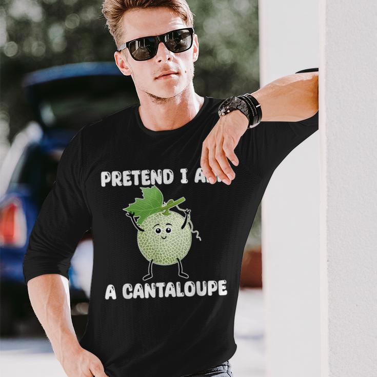 Pretend I Am A Cantaloupe メロン コスチューム マスクメロン 長袖Tシャツ 彼への贈り物