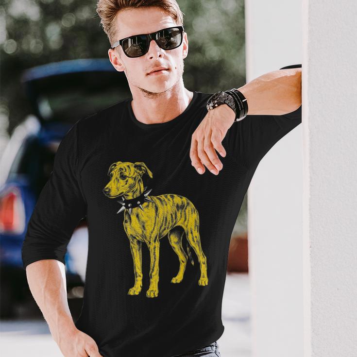Rocker Greyhound パンクメタルロックンロールミュージックドッグ 長袖Tシャツ 彼への贈り物