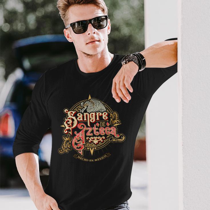 Sangre Azteca Mexican Pride Mexico Badass Mexicans Latinx 長袖Tシャツ 彼への贈り物