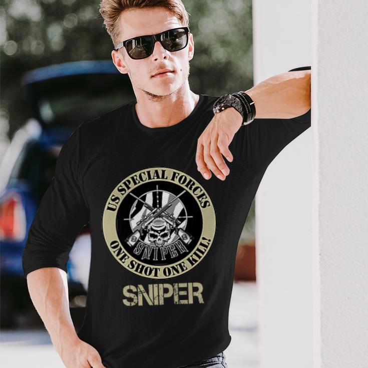 Sas特殊部隊スナイパー退役軍人 7月4日ギフト 長袖Tシャツ 彼への贈り物