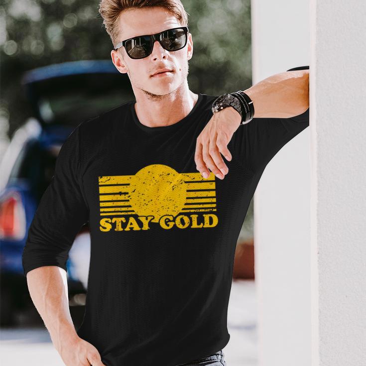 Stay Gold Ponyboy Outsiders 本 映画 小説 レトロ 長袖Tシャツ 彼への贈り物