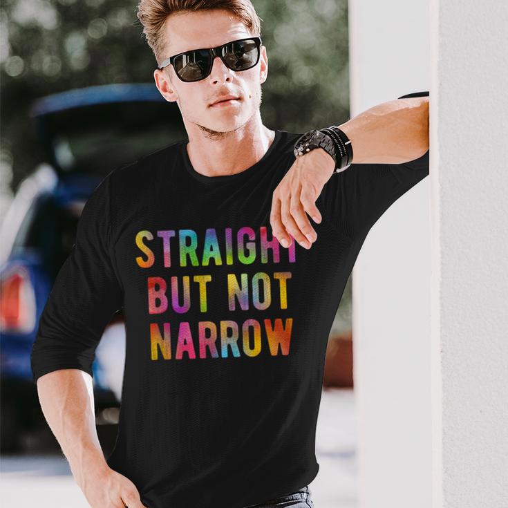 Straight But Not Narrow レインボー Lgbtq Ally 長袖Tシャツ 彼への贈り物