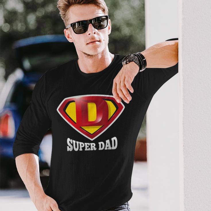 Super Dad Happy Father's Day Best Father 長袖Tシャツ 彼への贈り物