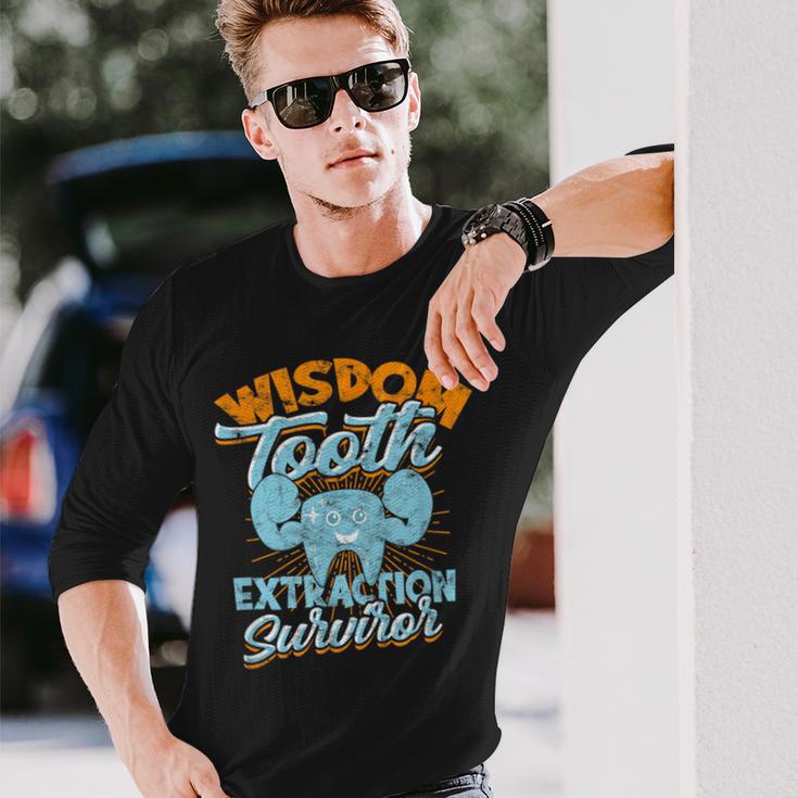 Superviviente De Extracción De Muelas Del Juicio Odontología Muela Del Juicio Camiseta de manga larga Regalos para él