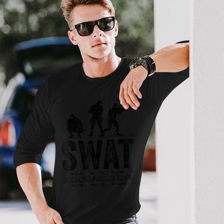 Swat チーム警察保安官tシャツ オフデューティー警察法用 長袖Tシャツ 彼への贈り物