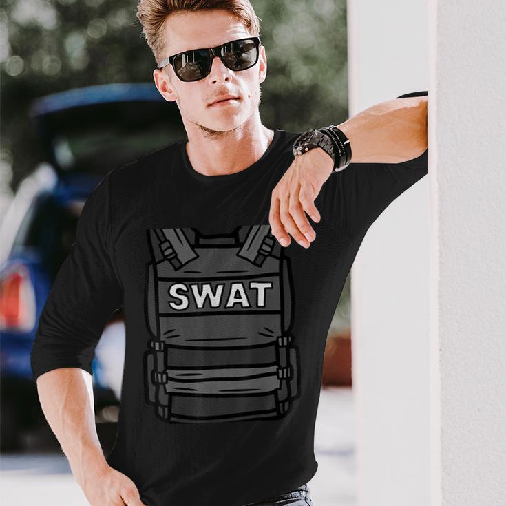 Swat ベスト 警察 ユニフォーム ハロウィンコスチューム 面白い 長袖Tシャツ 彼への贈り物