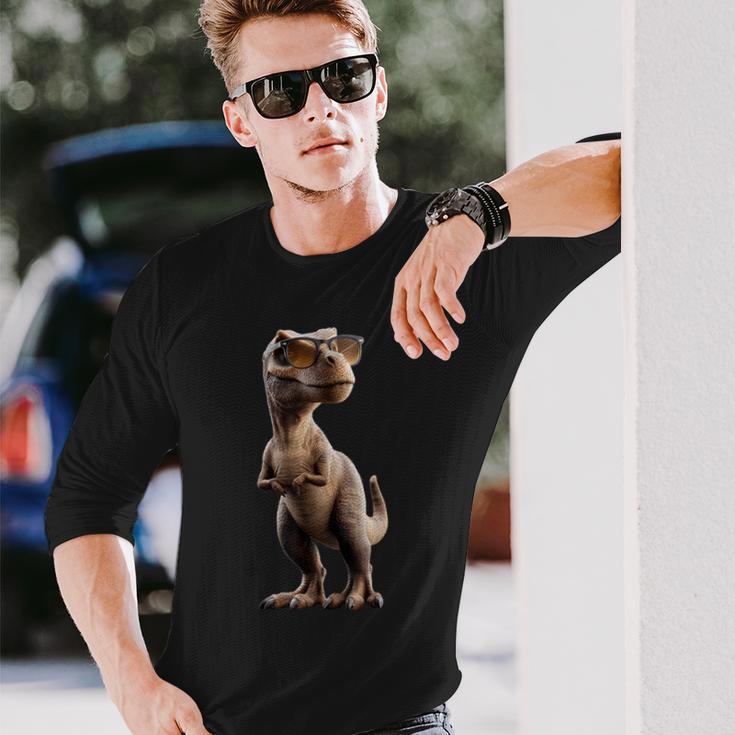 T-レックス ティラノサウルス・レックス 恐竜 恐竜大好き ディノ 長袖Tシャツ 彼への贈り物