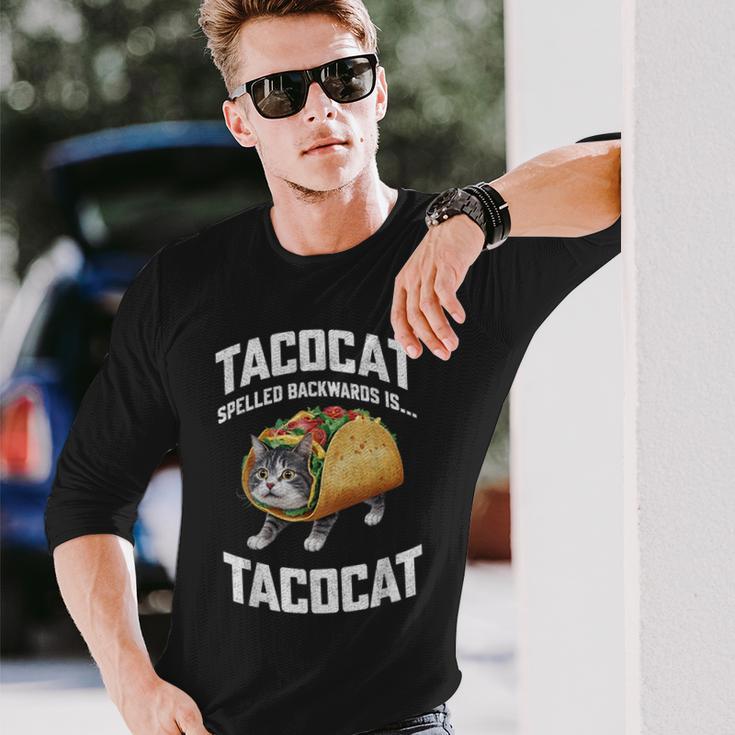 Tacocatpelled Backward Is Tacocat シャツ タコキャット好き 長袖Tシャツ 彼への贈り物