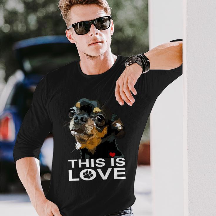 This Is Love And Tan チワワ犬 長袖tシャツ 長袖Tシャツ 彼への贈り物