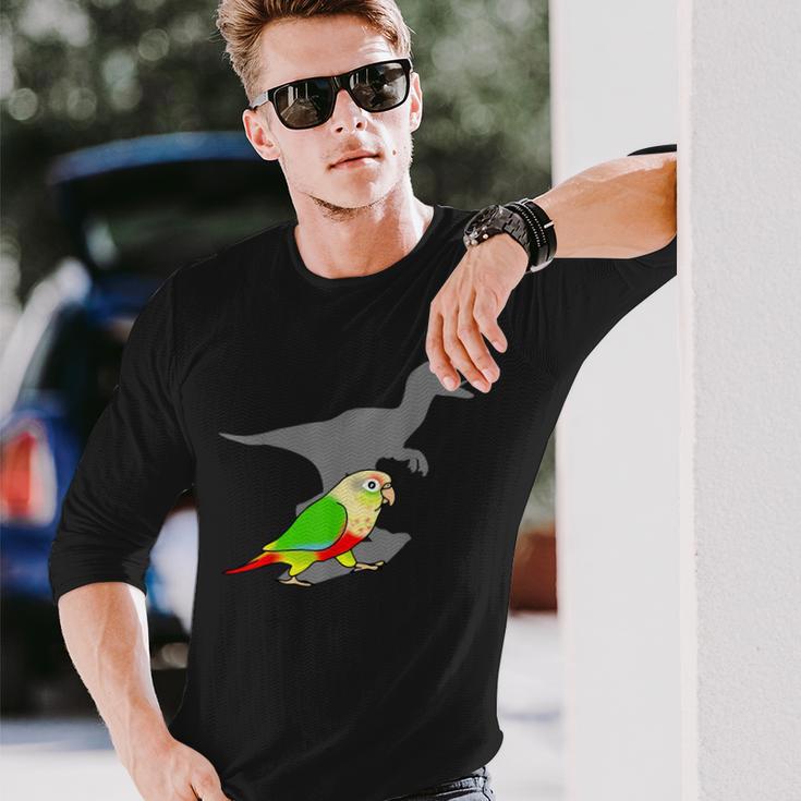 Velociraptor パイナップル コニュア 恐竜 シャドウ オウム 長袖Tシャツ 彼への贈り物