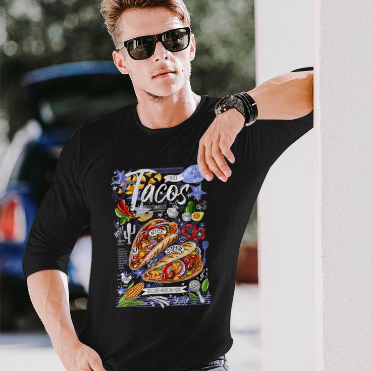 Ways To My Heart Cool Mexican Tacos Menuhortleeve 長袖Tシャツ 彼への贈り物