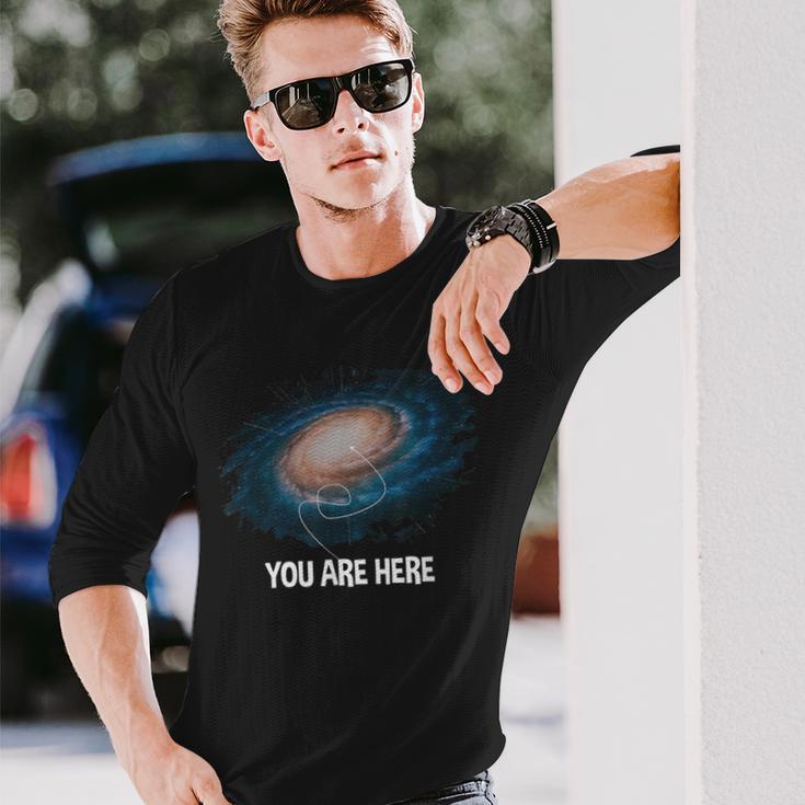 You Are Here 宇宙 銀河 天文学 長袖Tシャツ 彼への贈り物