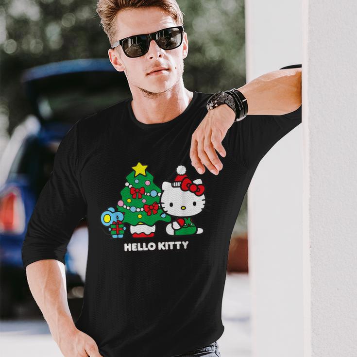 【クリスマス特集】Usデザイン ハローキティ クリスマスツリー 長袖Tシャツ 彼への贈り物